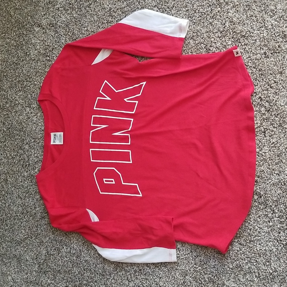 VS PINK 3/4 sleeve baseball tshirt